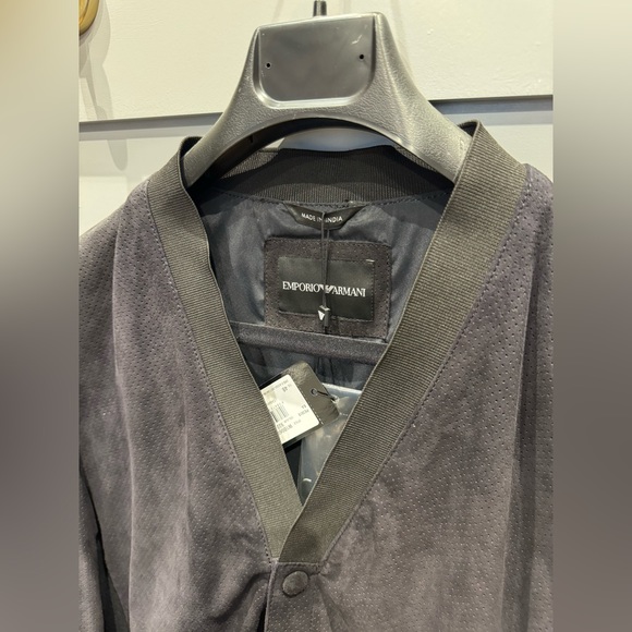 Emporio Armani Suede Bomber/Varsity Jacket - 48 (Small) - Picture 9 of 11